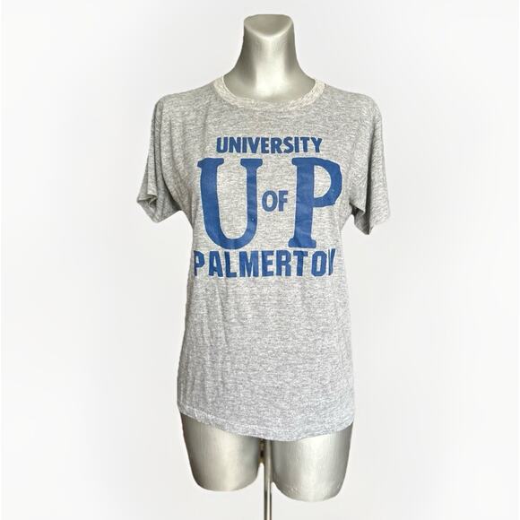 Vintage 80s Palmerton Shirt Size Medium USA Single Stitch Paper Thin Soft Gray - Picture 12 of 16